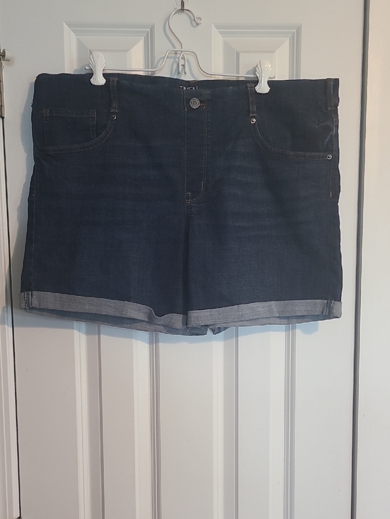 Time and Tru Pants - Time and Tru Dark Blue Denim Cuffed Women's Shorts